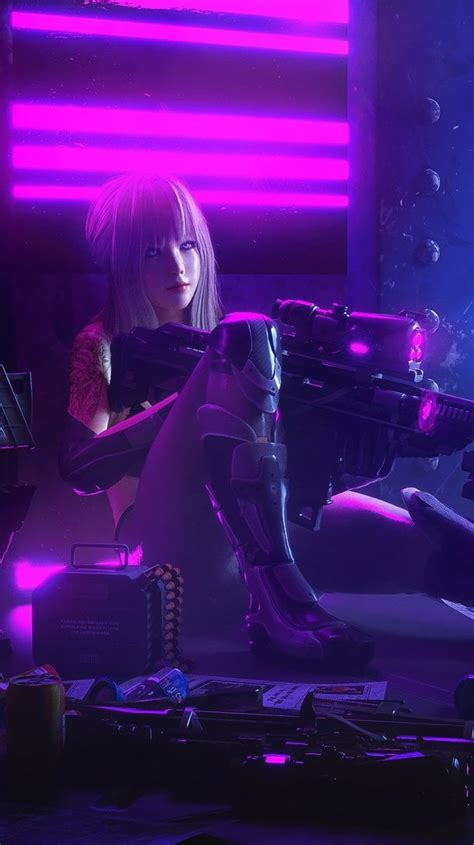 Cyberpunk Sniper Girl Wallpaper Full Hd Id3181