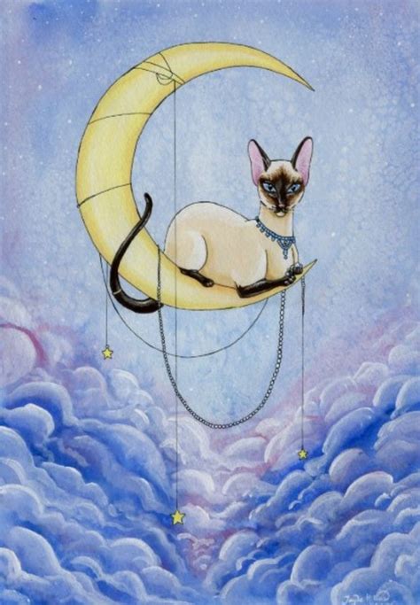 Celestial Dreamer Poster Zazzle Cat Art Cats Illustration Cat Painting