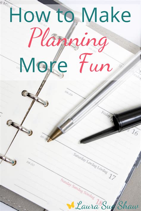 How To Make Planning More Fun