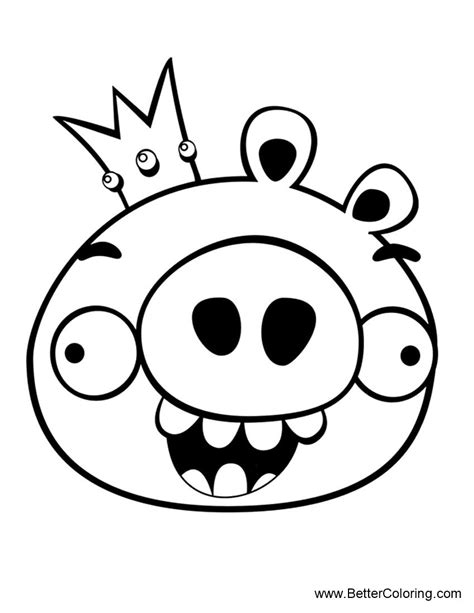 Shooting with the evil birds, the best there is right? Angry Birds Coloring Pages King Pig - Free Printable ...