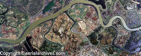 Aerial Photo Map Of Wetlands Sacramento River Delta Solano County