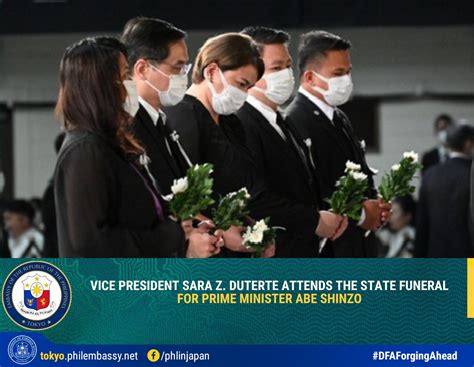 Vice President Sara Z Duterte Attends The State Funeral For Prime
