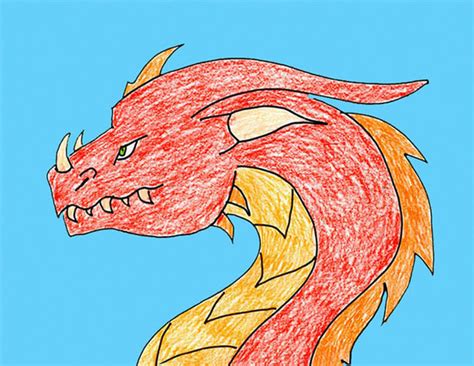 The kitten is waiting for coloring. How to Draw a Dragon - Art Projects for Kids