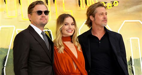 Leonardo Dicaprio Margot Robbie And Brad Pitt Celebrate Uk Premiere Of ‘once Upon A Time In