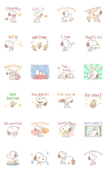 Fluffy Snoopys Caring Stickers Line Whatsapp Sticker  Png