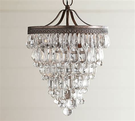 Clarissa Glass Drop Small Round Chandelier Pottery Barn Australia