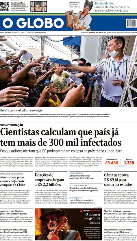 Veja as manchetes dos principais jornais do Brasil desta terça meionorte com