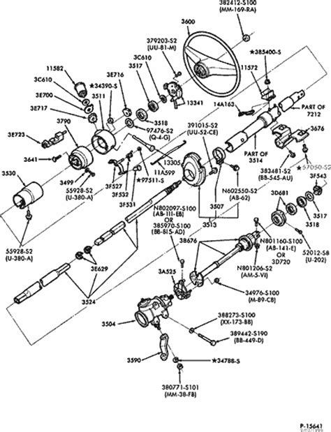 Exploded View For The 1991 Ford F250 Non Tilt Steering Column Services
