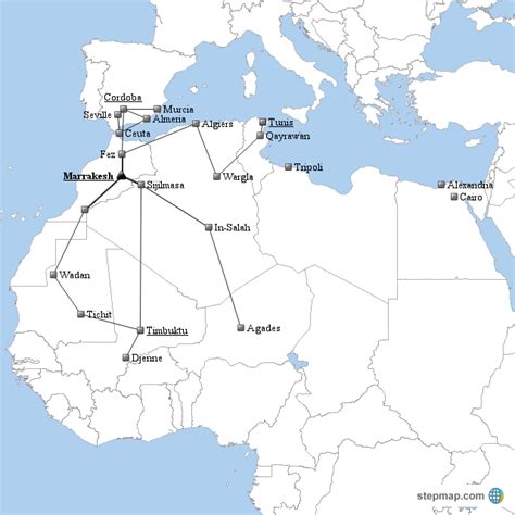 Stepmap Trans Saharan Trade Landkarte Für Africa
