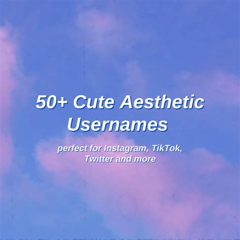 50 Cute Aesthetic Username Ideas The Ultimate List TurboFuture