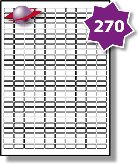 270 Per Pagesheet 10 Sheets 2700 Sticky Small Micro Labels Label
