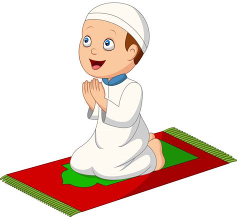 Cartoon Of Muslim Arabic Little Cute Boy Illustrations Royalty Free