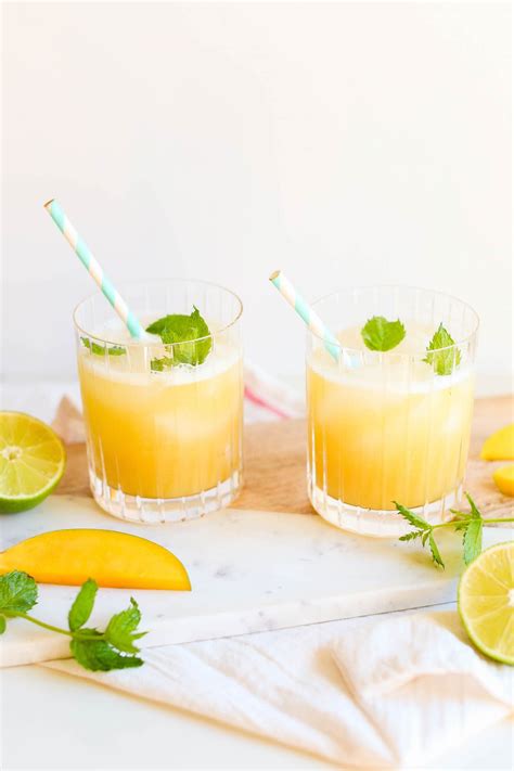 Charming Cocktails Mango Ginger Gin Fizz Gin Fizz Mixed Drinks