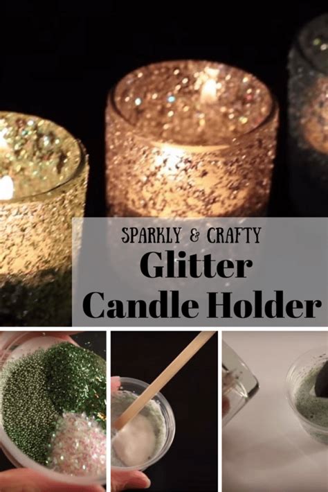 Diy Glitter Candle Holders Glamorous And Sparkly Work Of Art The Inspired Bride