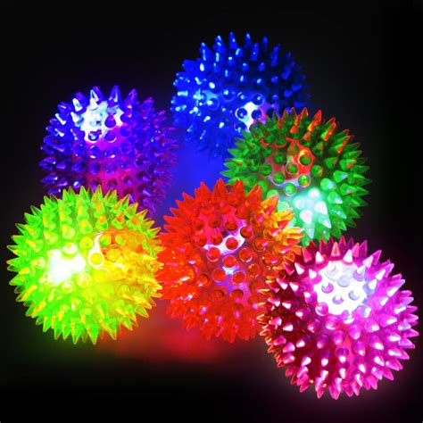 Light Up Spikey Ball Tactile And Flashing