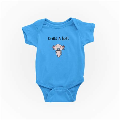 Axolotl Baby Onesie Cries A Lotl Axolotl New Mom Science Etsy Canada