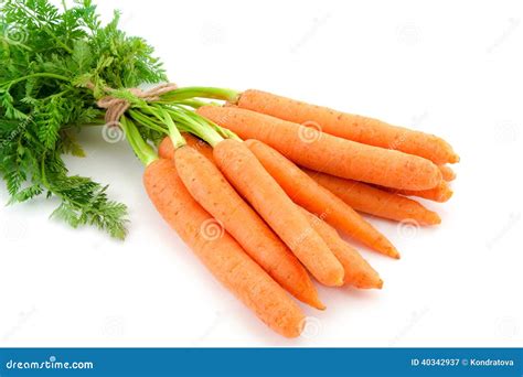 Bunch Of Fresh Baby Carrots On White Background Stock Image Image Of