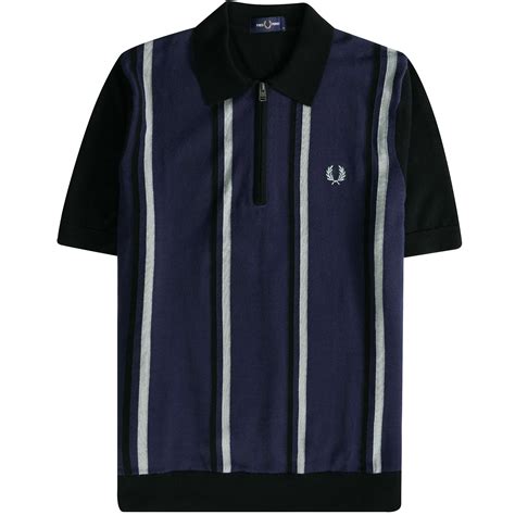 Fred Perry Vertical Stripe Knitted Shirt K4560 E97