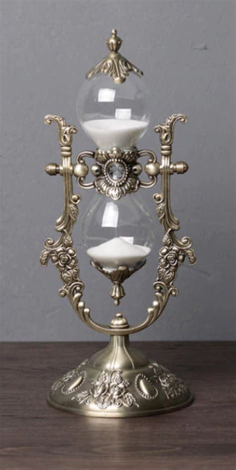 Antique Metal Hourglass Goth 15 30 Minute Hourglass Retro Etsy