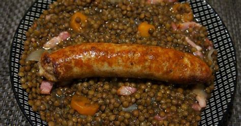 Lentilles aux saucisses de Toulouse