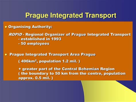 PPT Prague Integrated Transport PowerPoint Presentation Free Download ID