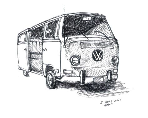 Vw Bus Sketch At Explore Collection Of Vw Bus Sketch