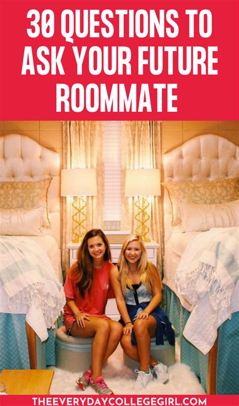 30 Questions To Ask Future Roommate College Roommate College Meals College Hacks School