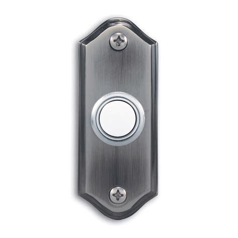 Heath Zenith Wired Pewter Doorbell Button In The Doorbell Buttons