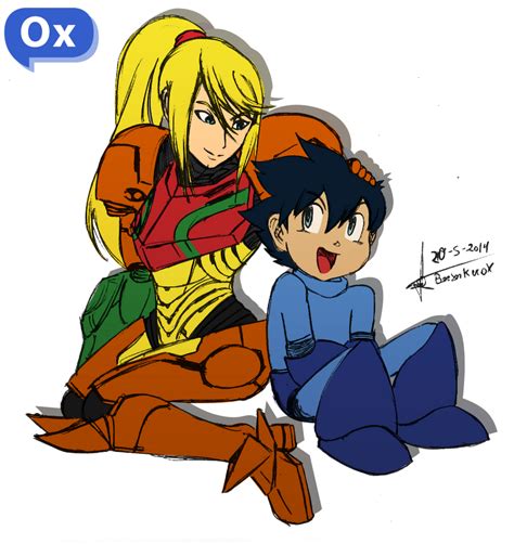 Samus And Megaman By BerserkerOx On DeviantArt