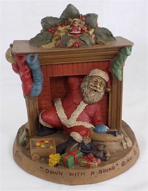 Tom Clark Christmas Santa Gnome Figure Down With A Bound Ed 24