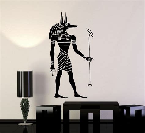 Vinyl Wall Decal Anubis God Egyptian Style Ancient Egypt Art Mural Ig5044 Ebay Egypt Art