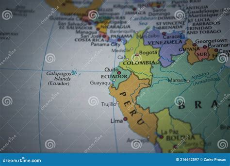 Equador No Mapa Do Mundo Político Imagem De Stock Imagem De Mundo