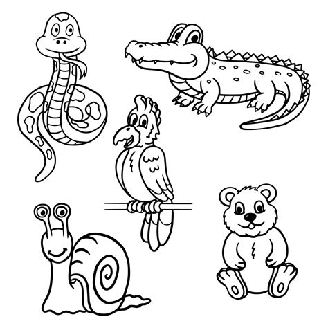 Coloring Book Animals Download Free Vectors Clipart