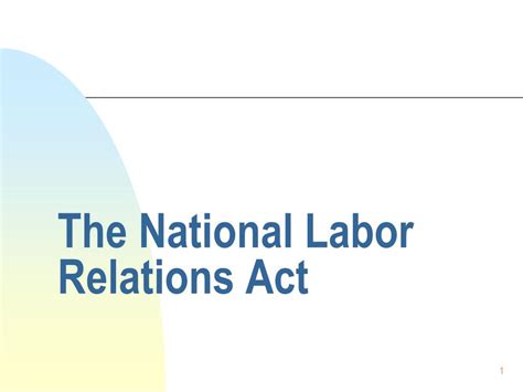 Ppt The National Labor Relations Act Powerpoint Presentation Id171039