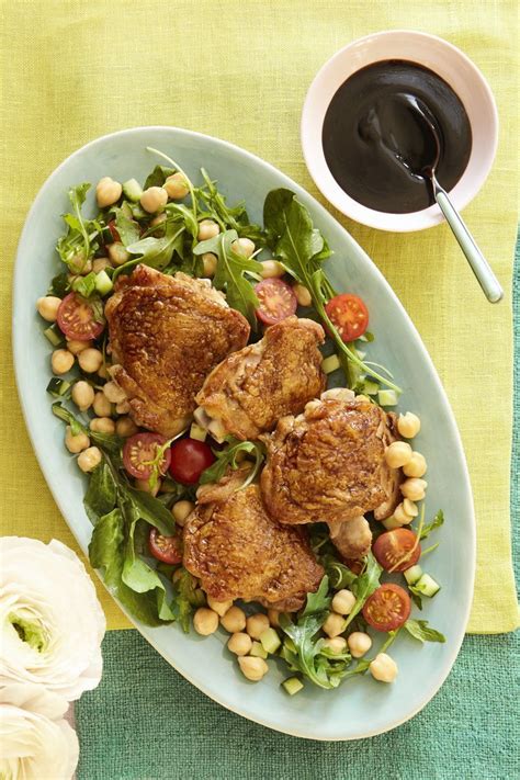 Brush chicken with remaining oil; How to Make Honey Balsamic Glazed Chicken with Arugula ...