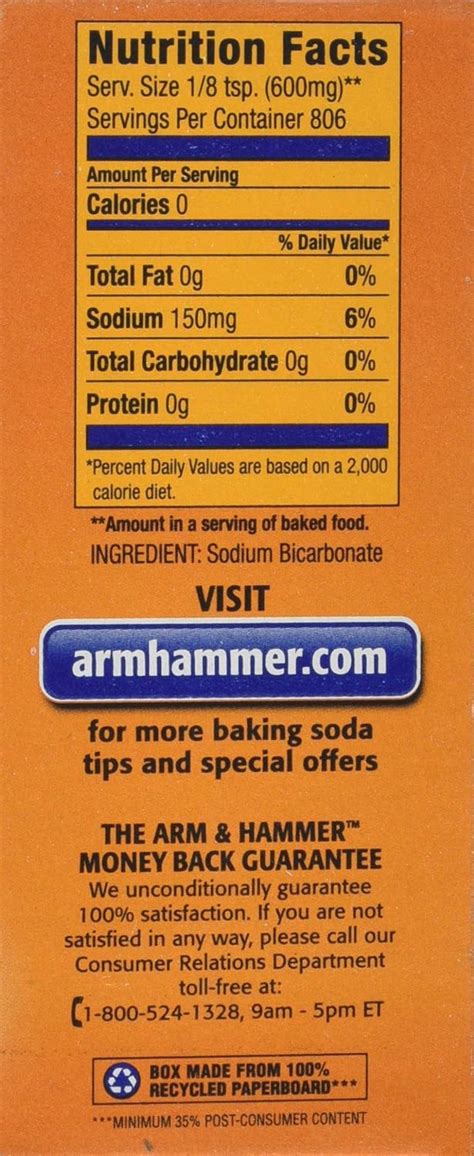 34 Baking Soda Nutrition Label Labels Database 2020