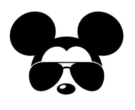 Mickey Mouse Sunglasses Svg For Craft Machines Cricut Cameo Etsy