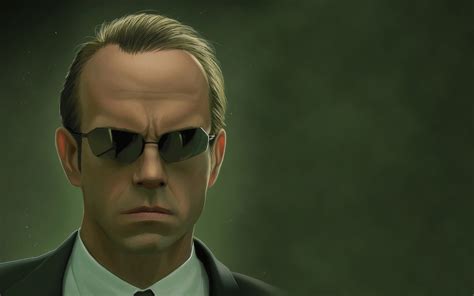 The Matrix Agent Smith Sunglasses Hugo Weaving Simple Background