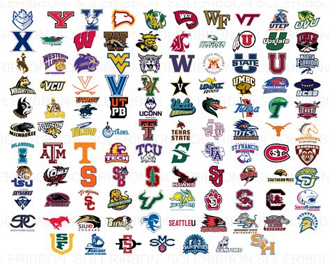 All College Logos Bundle College Logos Svg University Silhouette Designs Sports Svg
