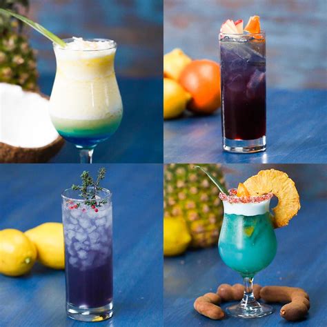 Blue Curaçao 4 Ways Recipes Boozy Drinks Yummy Drinks Blue Curacao