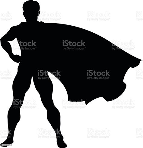 Silhouette Superhero Stock Illustration Download Image Now
