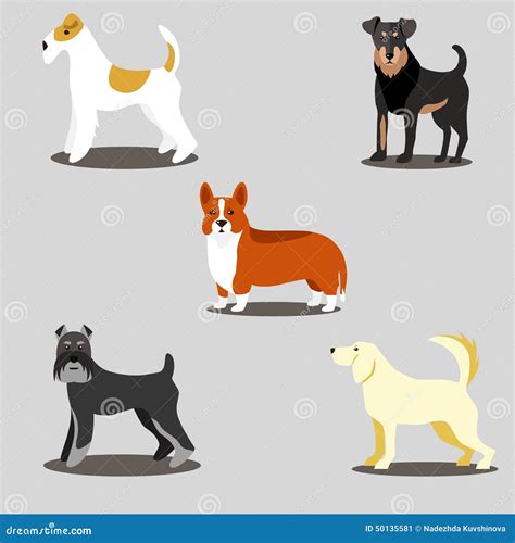 Dogs Vector Set Of Icons And Illustrations Stock Vector Illustration