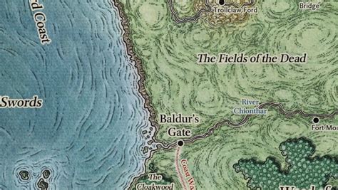 Baldurs Gate Game Map