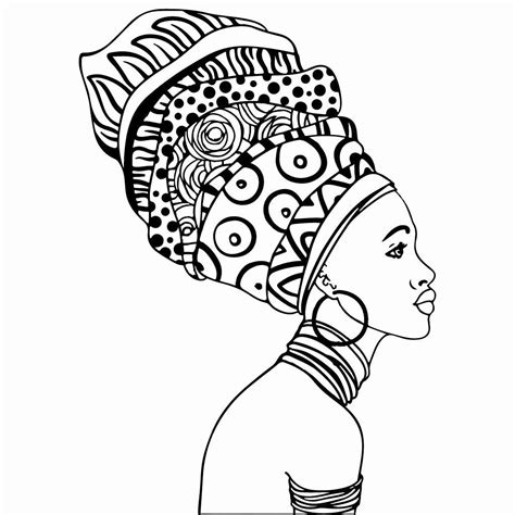 African Women Coloring Book Page Coloring Pages