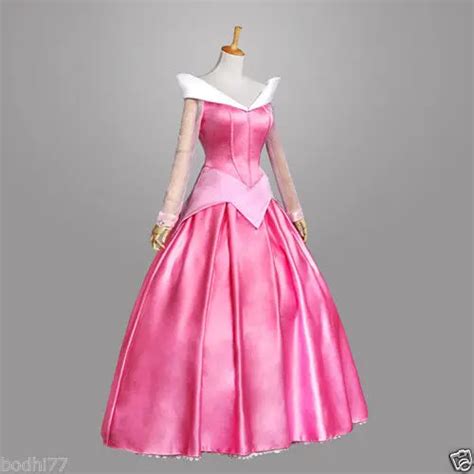 Sexy Pink Womens Princess Aurora Costume For Adults Dress Adult Aurora Sleeping Beauty Costume