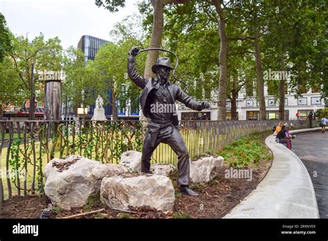 London, UK. 28th June 2023. A new sculpture of Indiana Jones has been