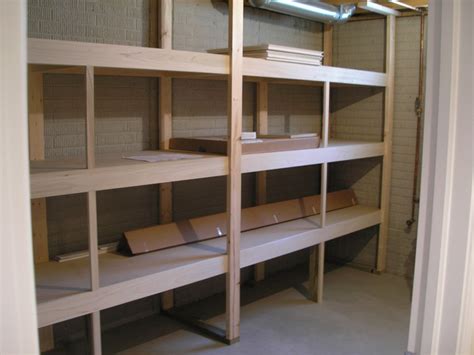 Then i had 2 more of the black towers you see above… for food storage also. Basement Shelving Ideas - HomesFeed