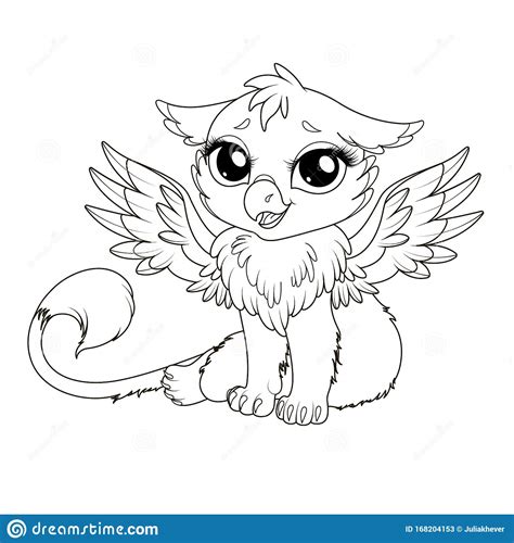 Baby coloring page 19 coloring page ba ba coloring pages. Coloring Page For Kids With Funny Cartoon Griffin. Stock ...