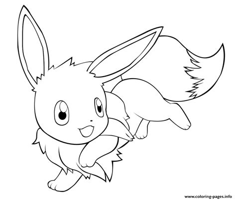 Gambar Eevee Coloring Pages Free Printable Eeveelution Evolutions Cute Pokemon Di Rebanas Rebanas