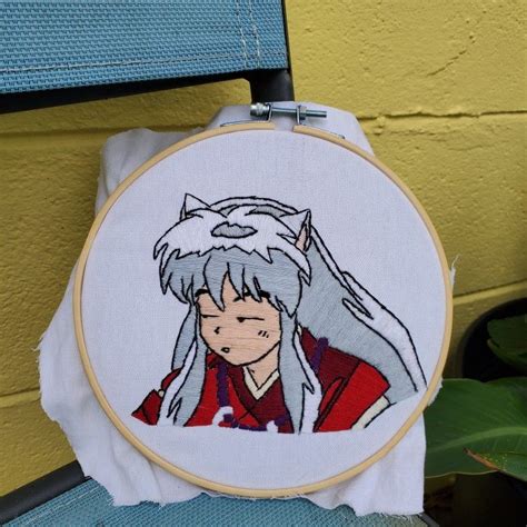 Inuyasha Embroidery Inspiration Cute Embroidery Embroidered